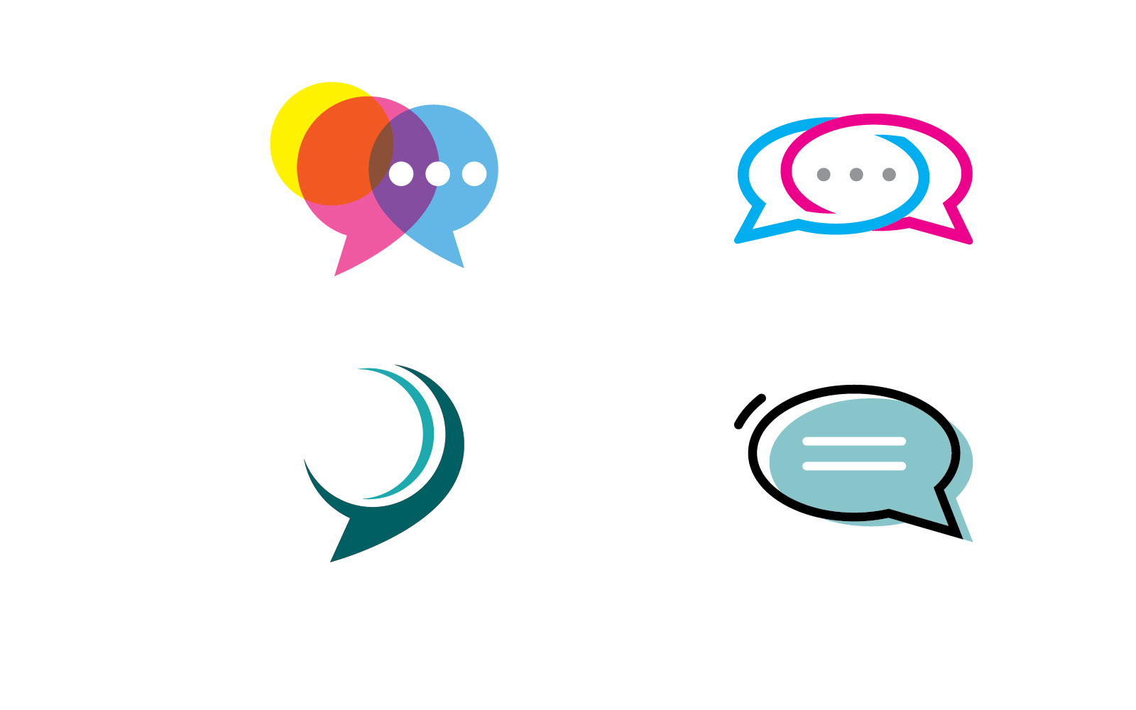 Bubble Chat template. Vector illustration. V23