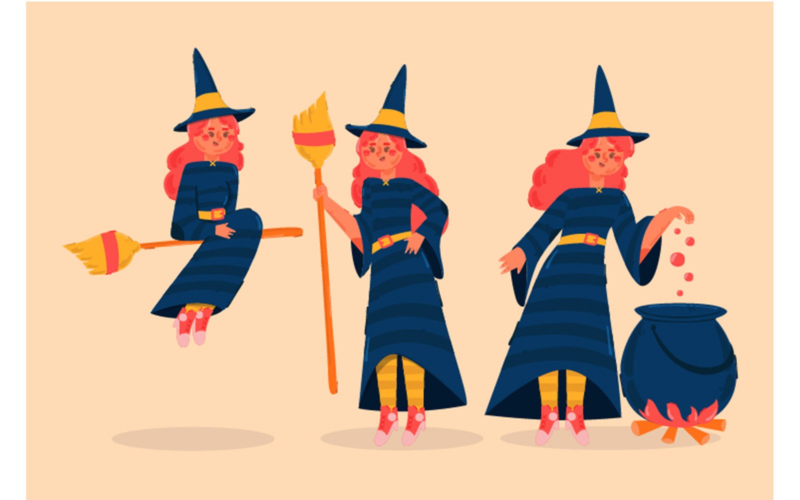 Halloween Witches Illustration