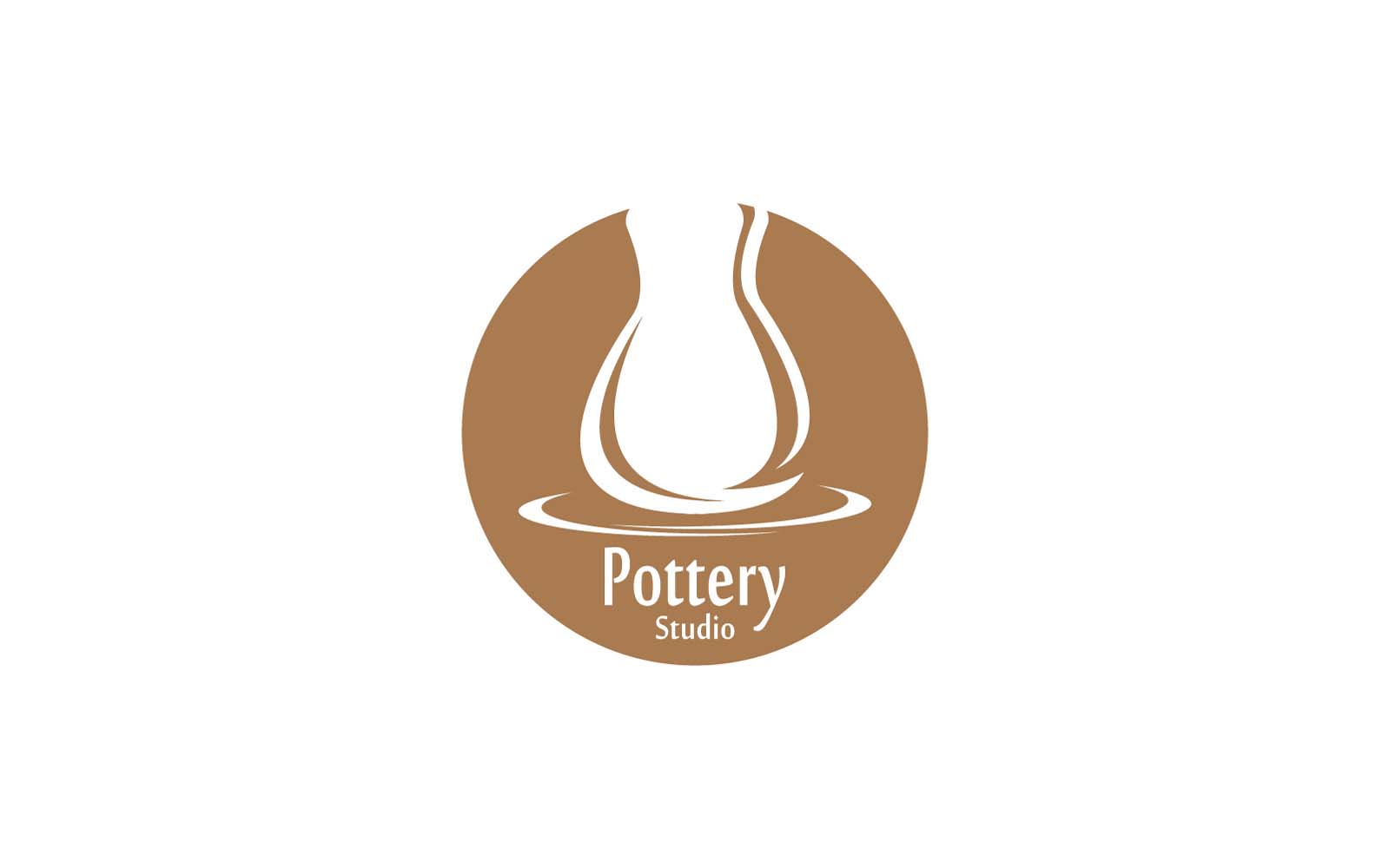 Pottery Studio Logo Vector Template Illustration 10