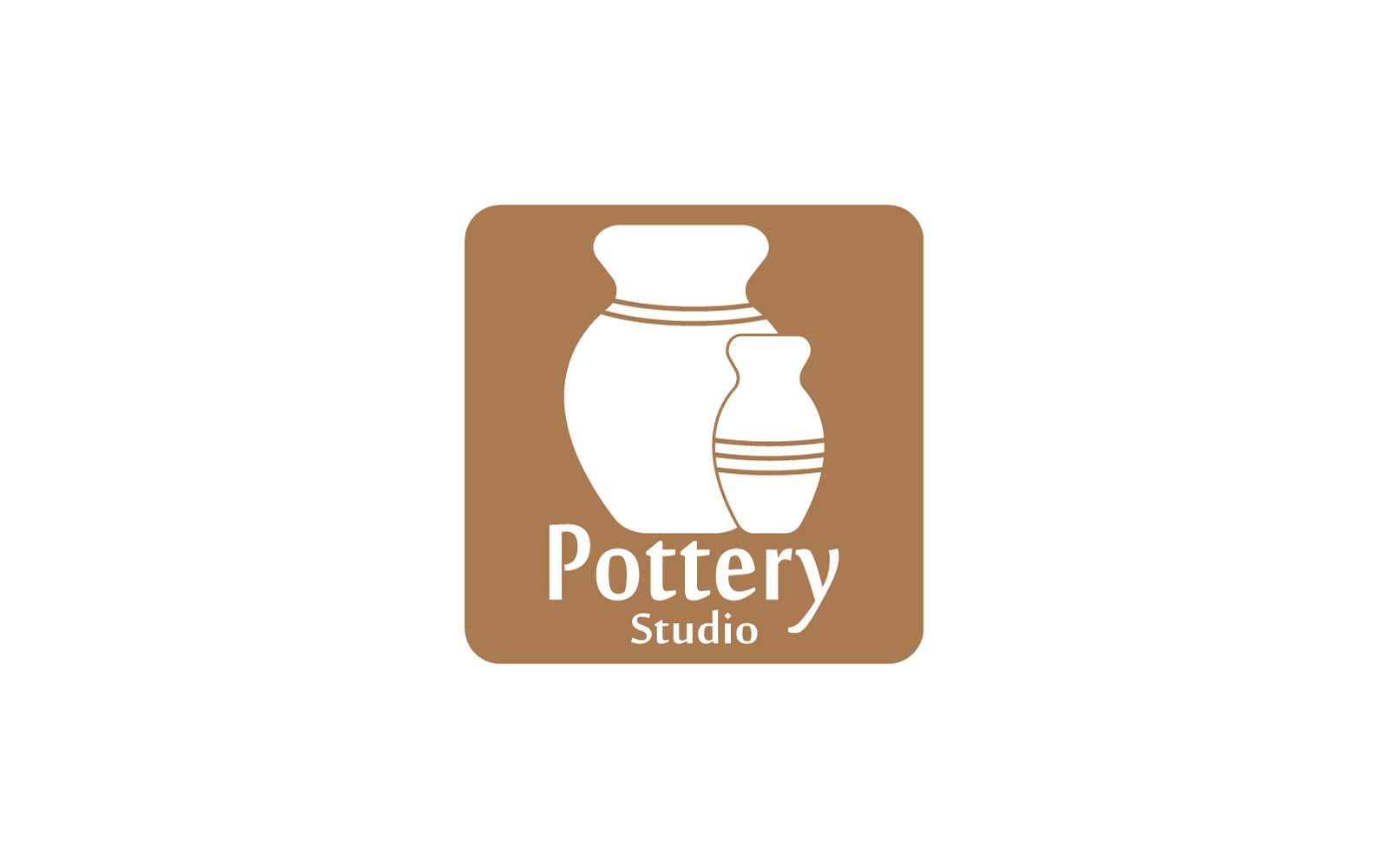 Pottery Studio Logo Vector Template Illustration 16