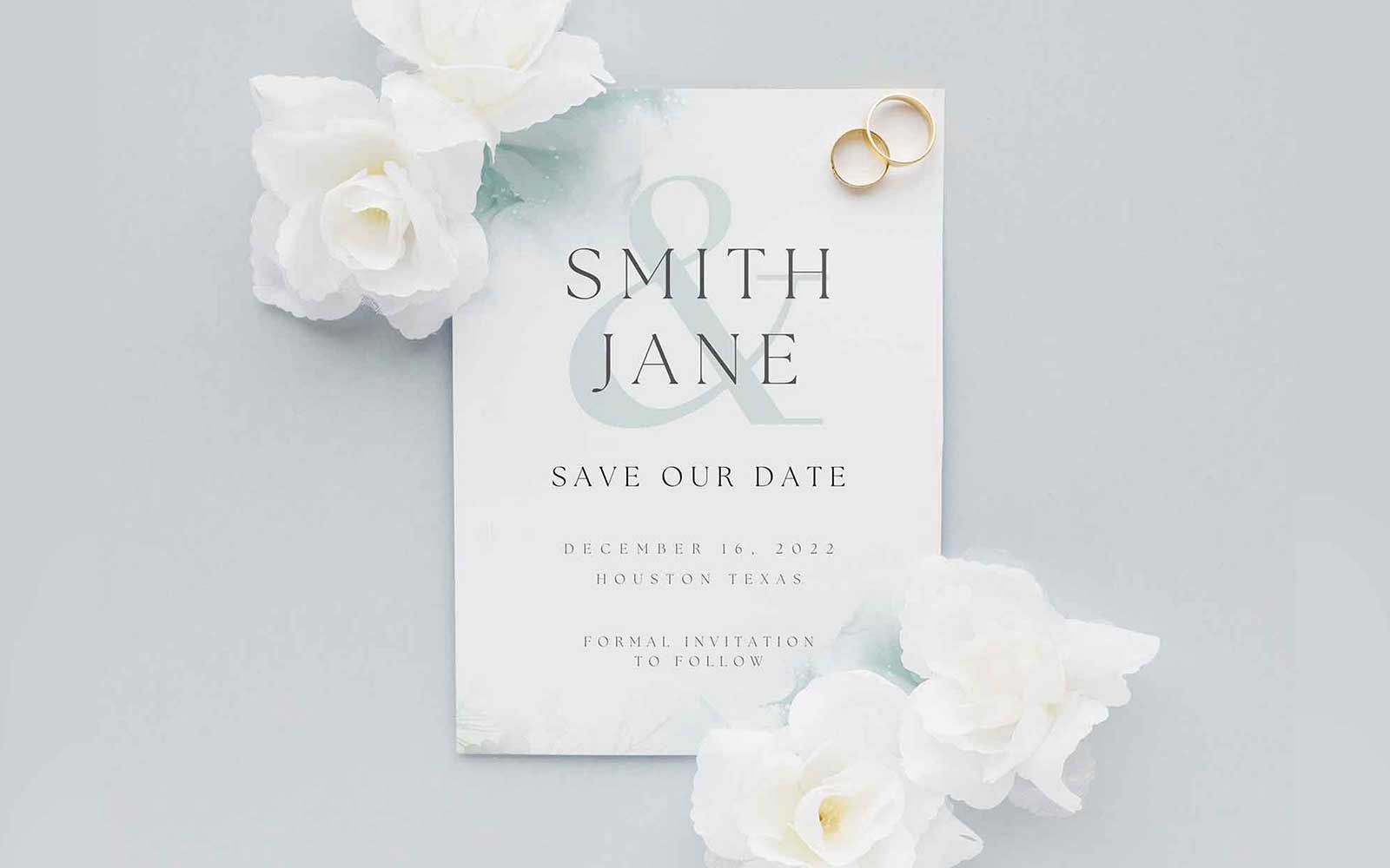 Save The Date Wedding Canva Template