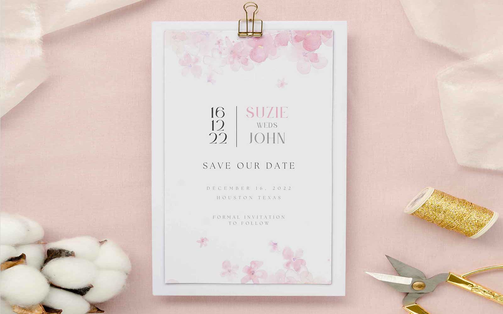 Save The Date Wedding Template