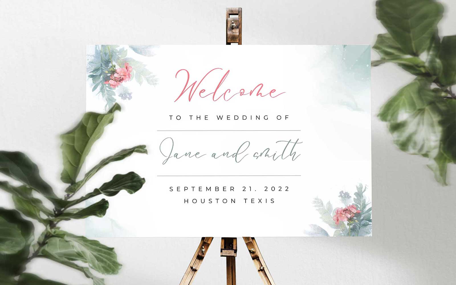 Wedding Welcome Card Template