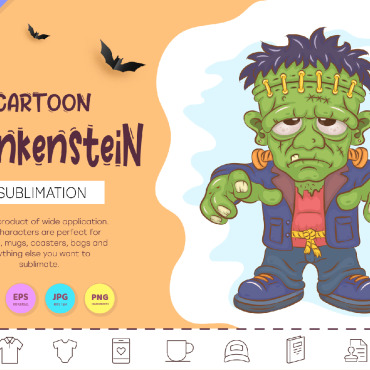 Frankenstein Sublimation Vectors Templates 277661