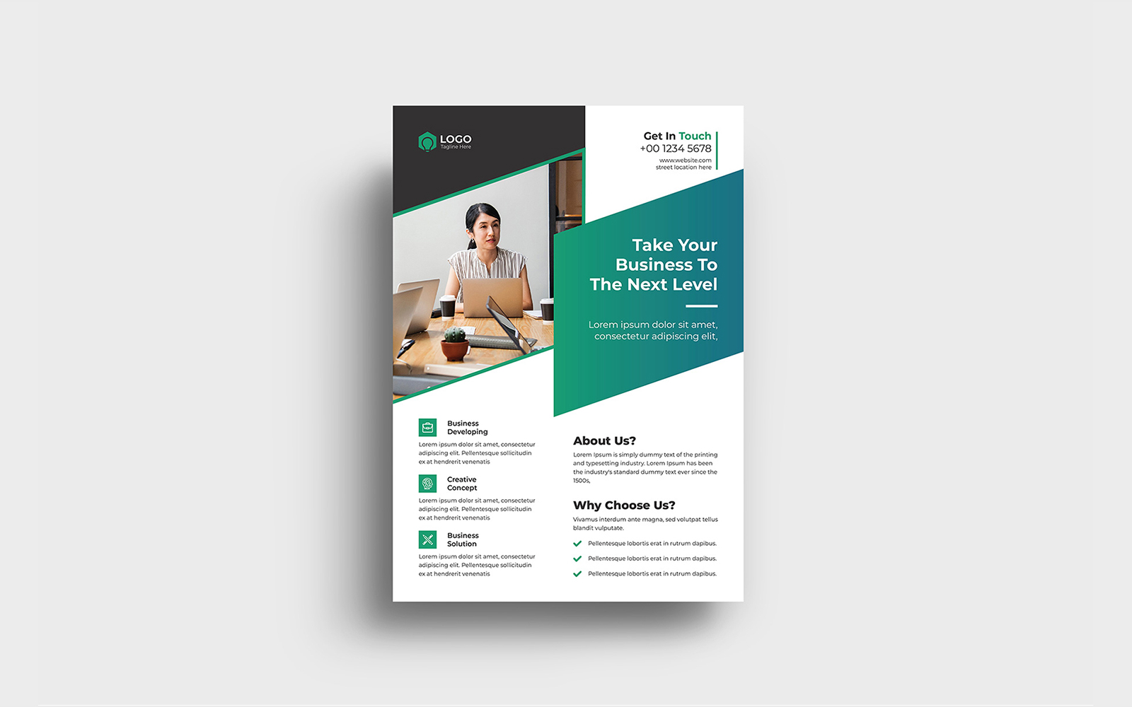 Editable Corporate Modern Creative Business Flyer and Poster Template