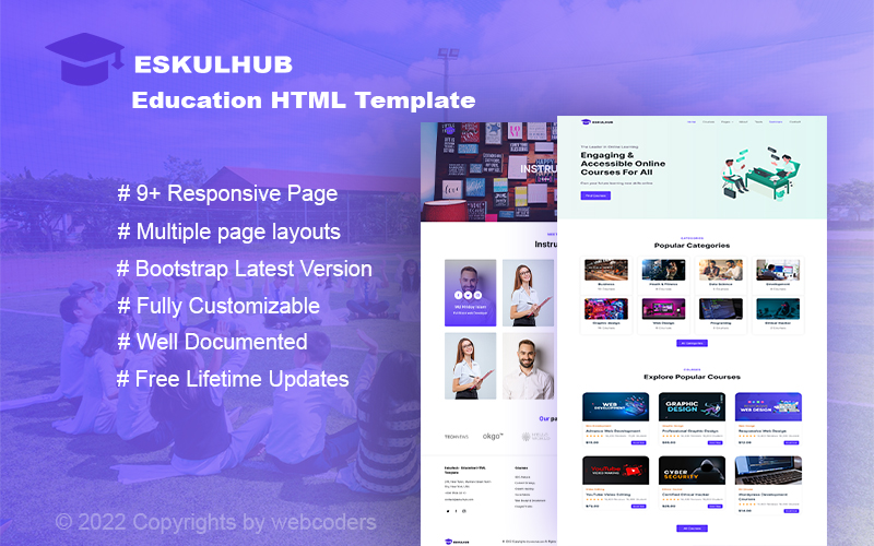 Eskulhub - Education HTML5 Website template