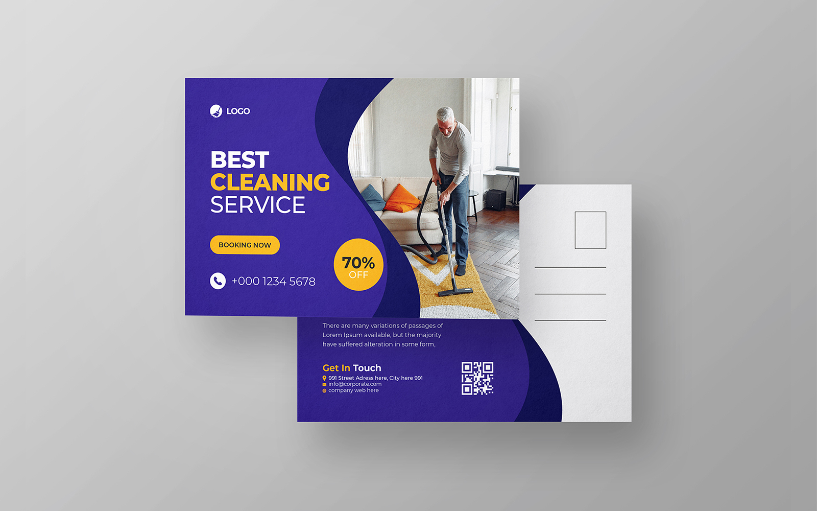 Modern Cleaning Service Postcard