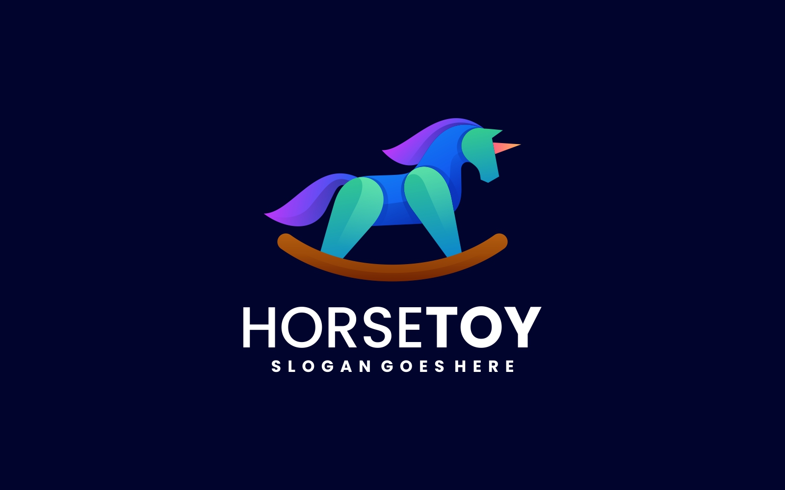 Horse Toy Gradient Logo Style