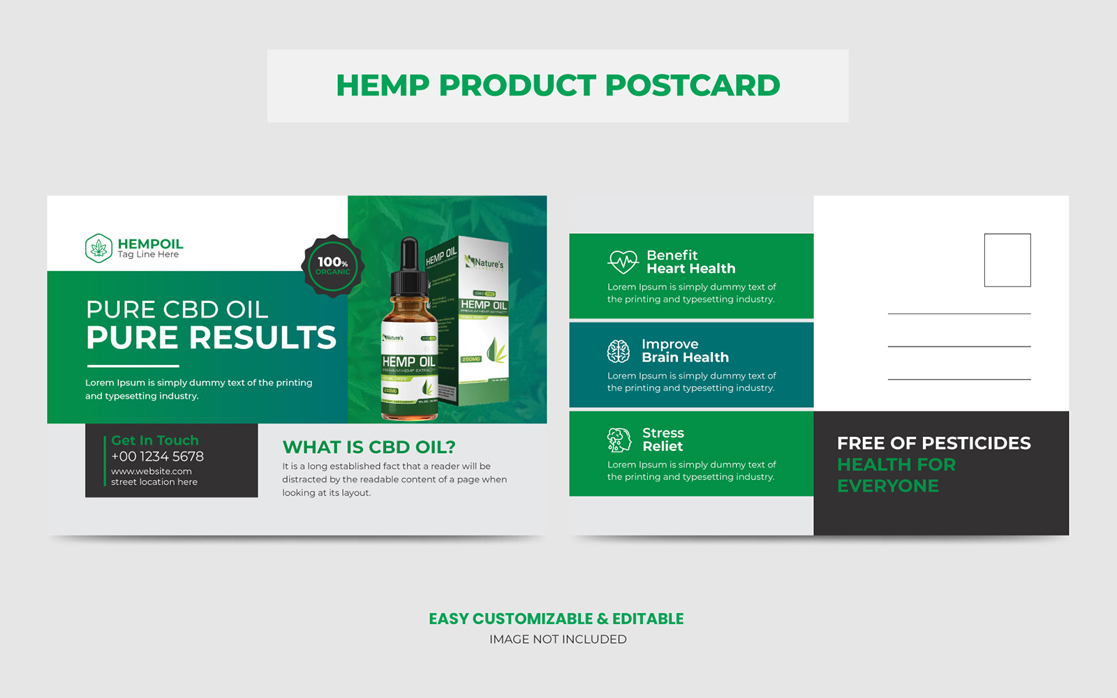 Hemp or CBD Product Postcard