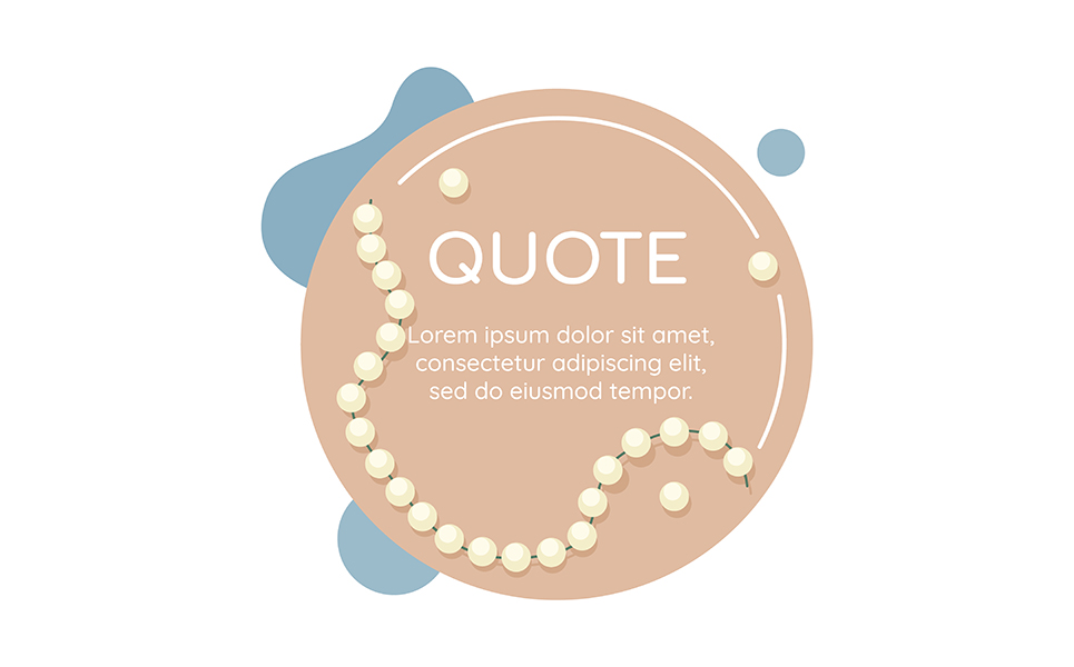 Jewelry quote textbox with flat object