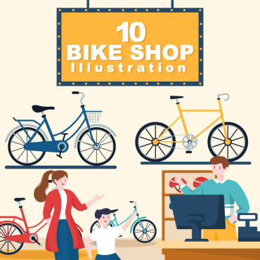 Shop Bicycle Illustrations Templates 278380