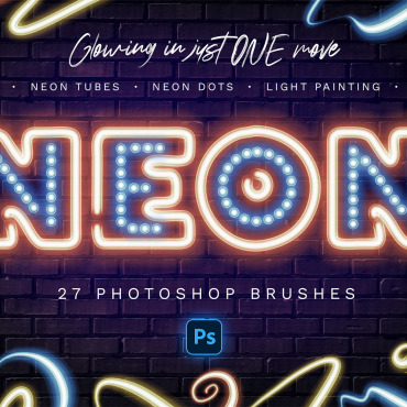 Brush Neon Illustrations Templates 278470