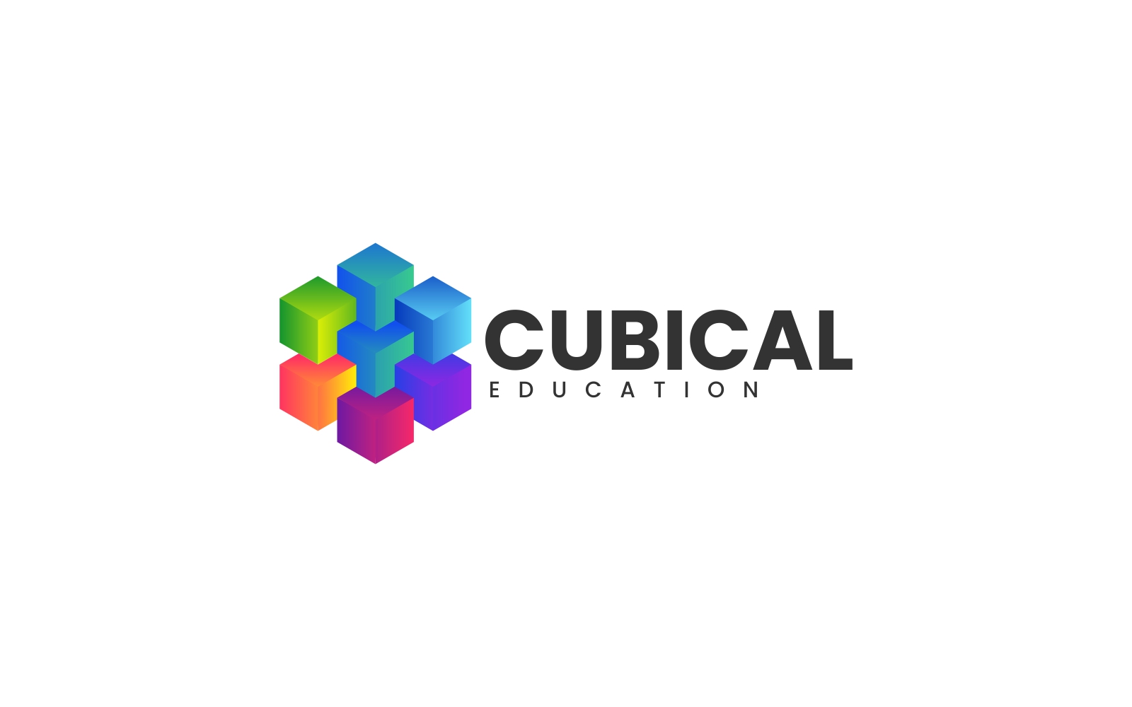 Cubical Gradient Colorful Logo
