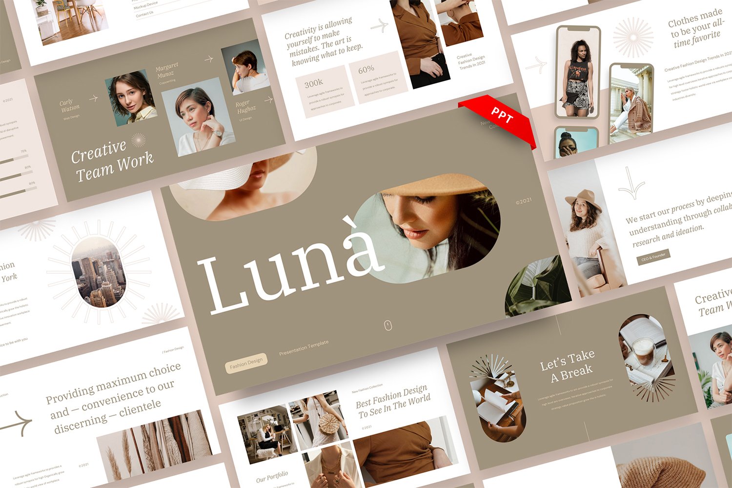 Luna - Creative Fashion PowerPoint Template