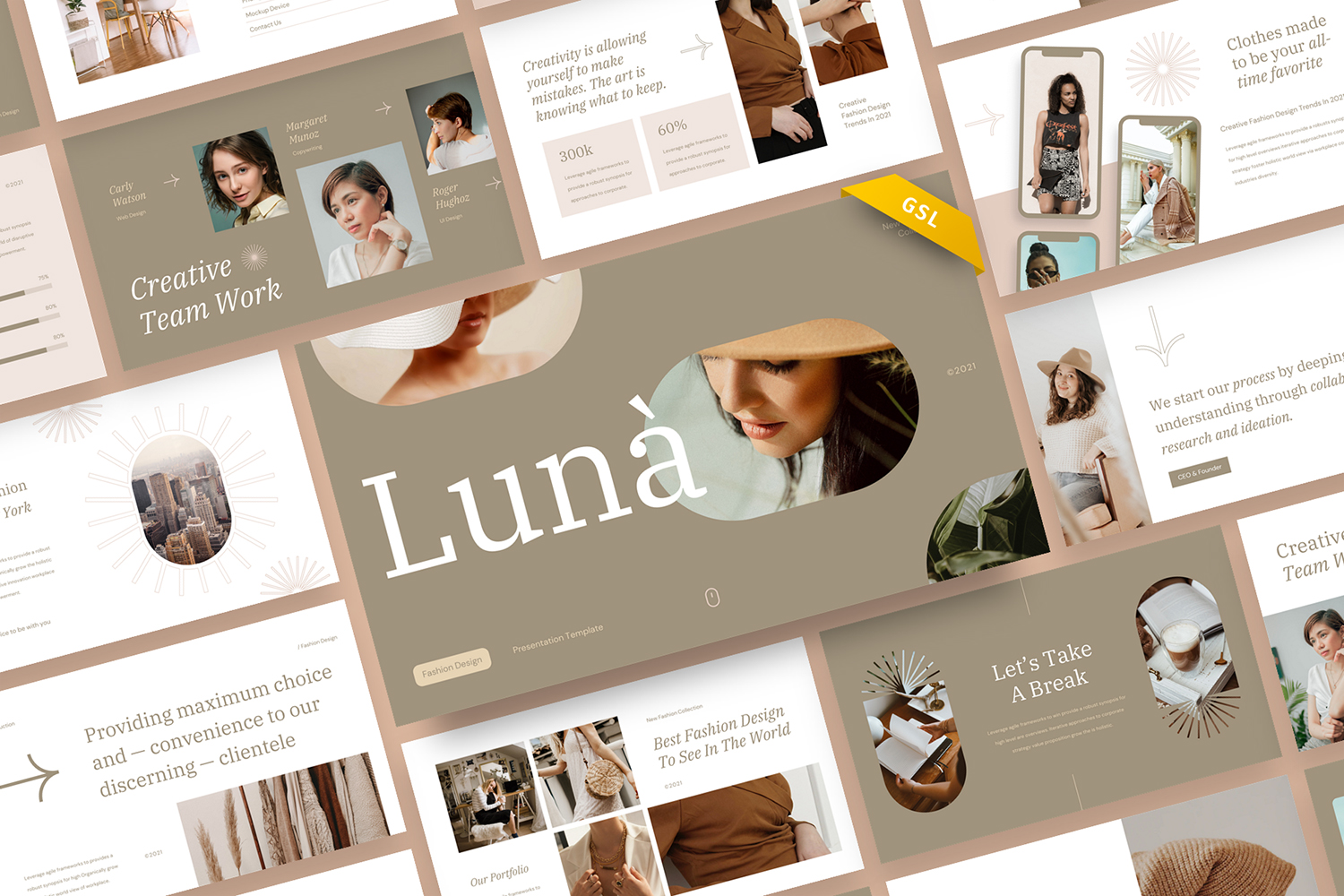 Luna - Creative Fashion Google Slide Template