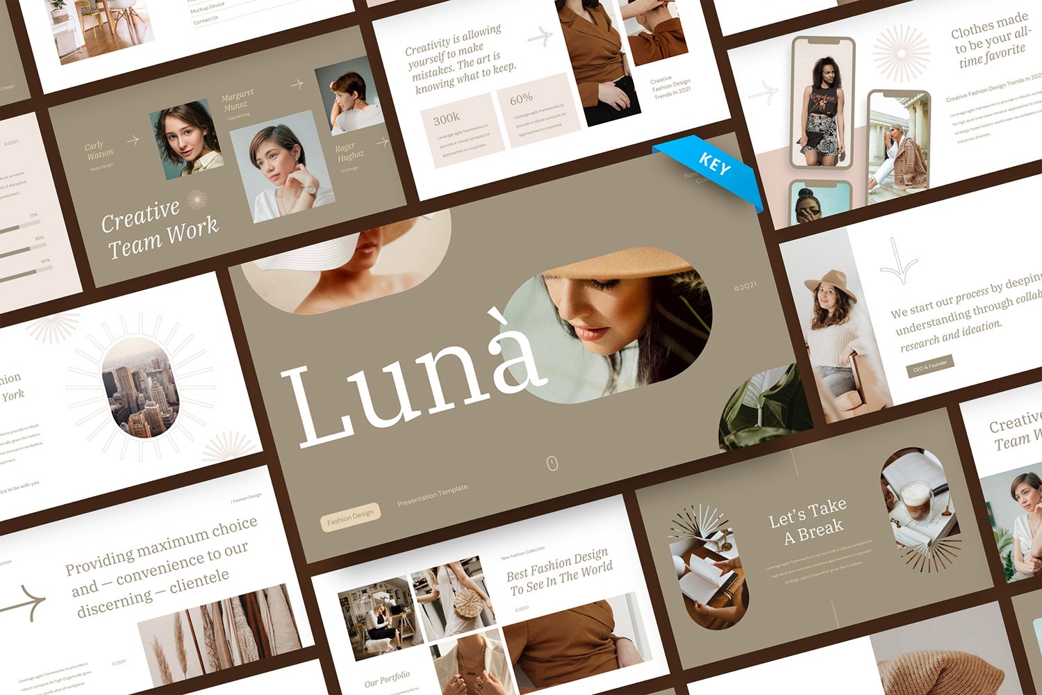 Luna - Creative Fashion Keynote Template