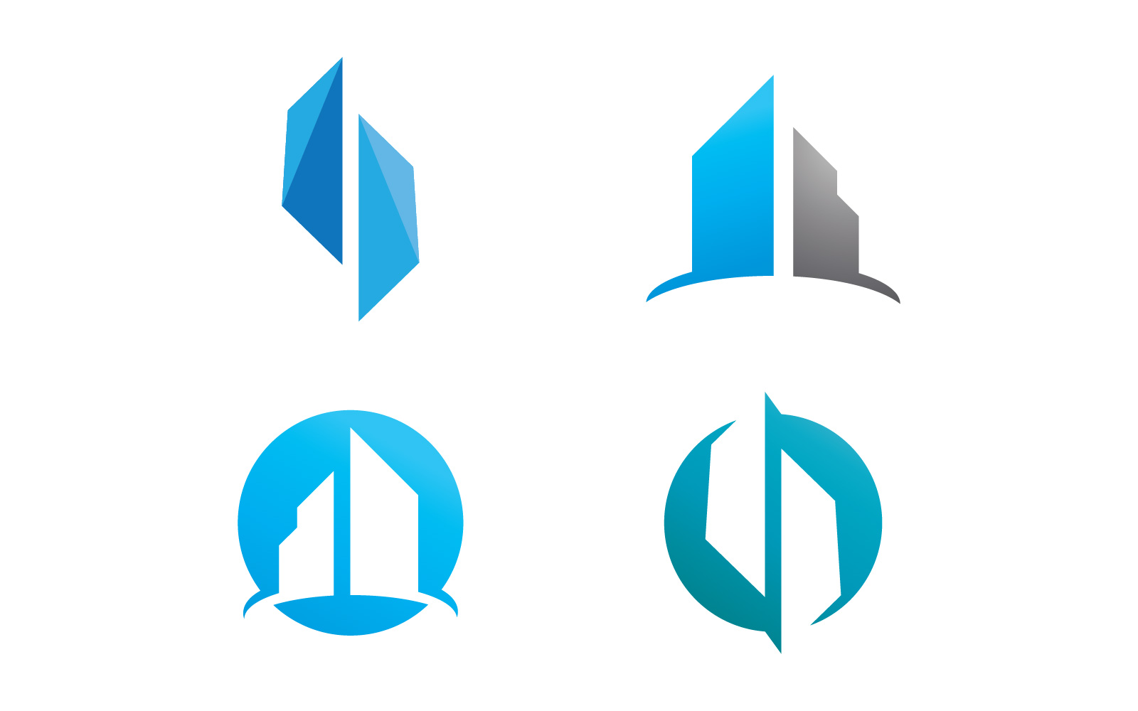 Building logo template. Vector illustration. V10