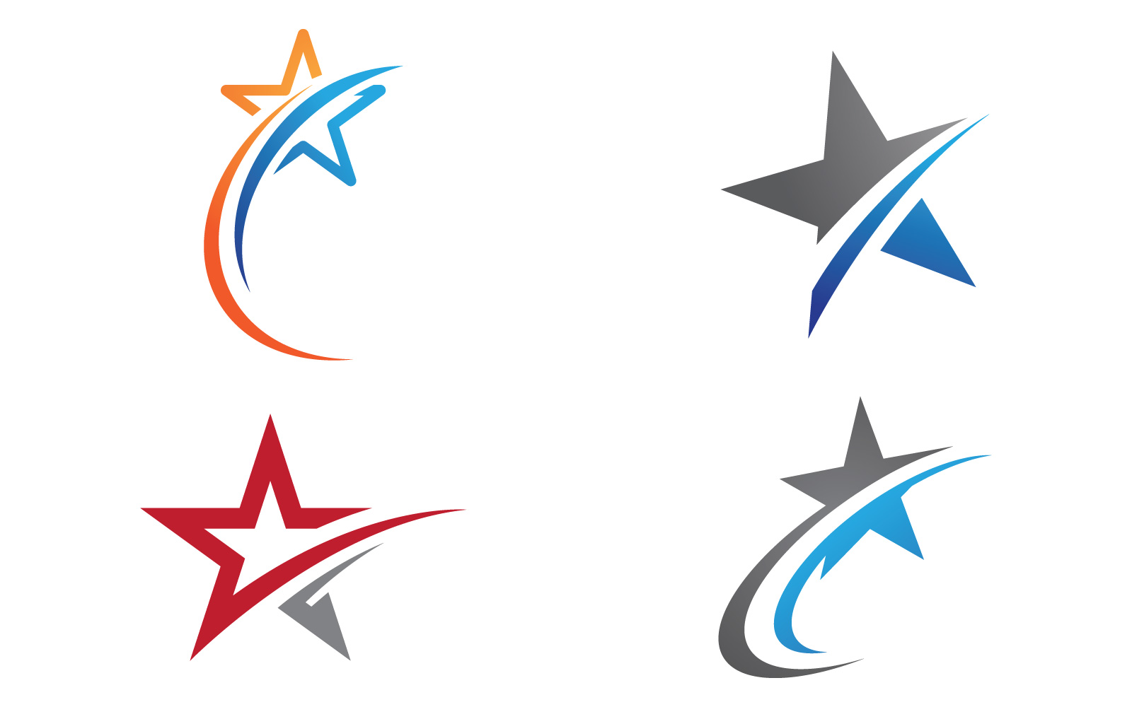 Star logo template. Vector illustration. V9