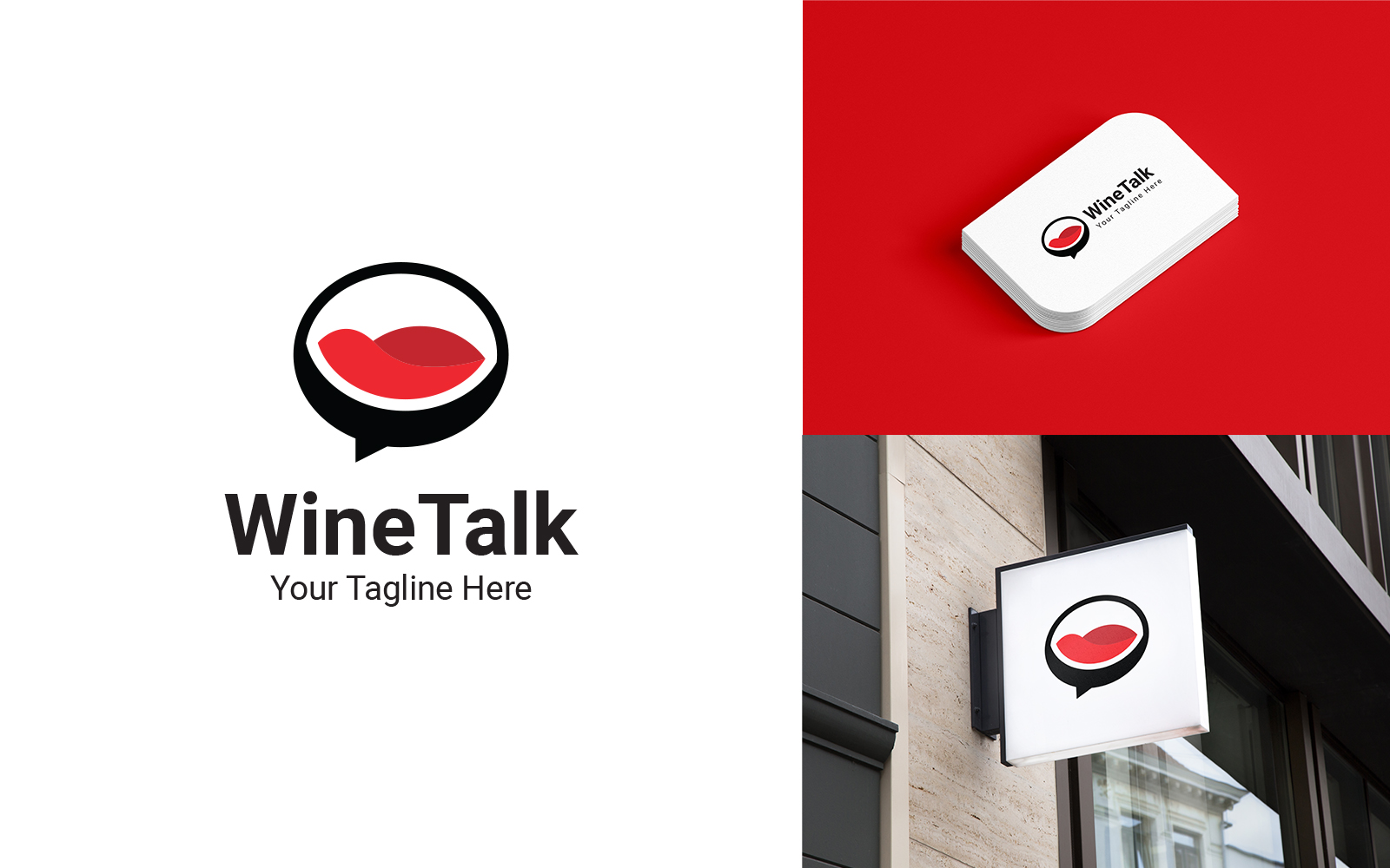 Wine Talk Logo Design Template