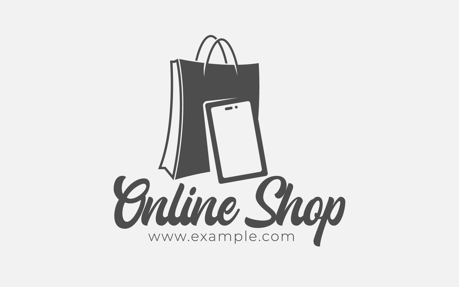 Online Shopping Logo Design Template For E-Commerce Web Or Business