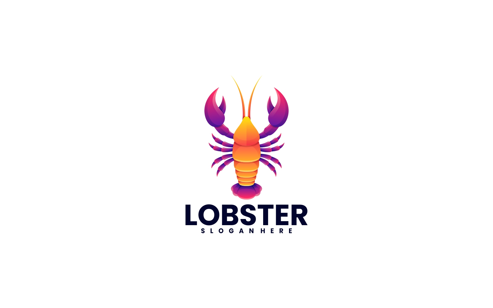 Lobster Gradient Colorful Logo