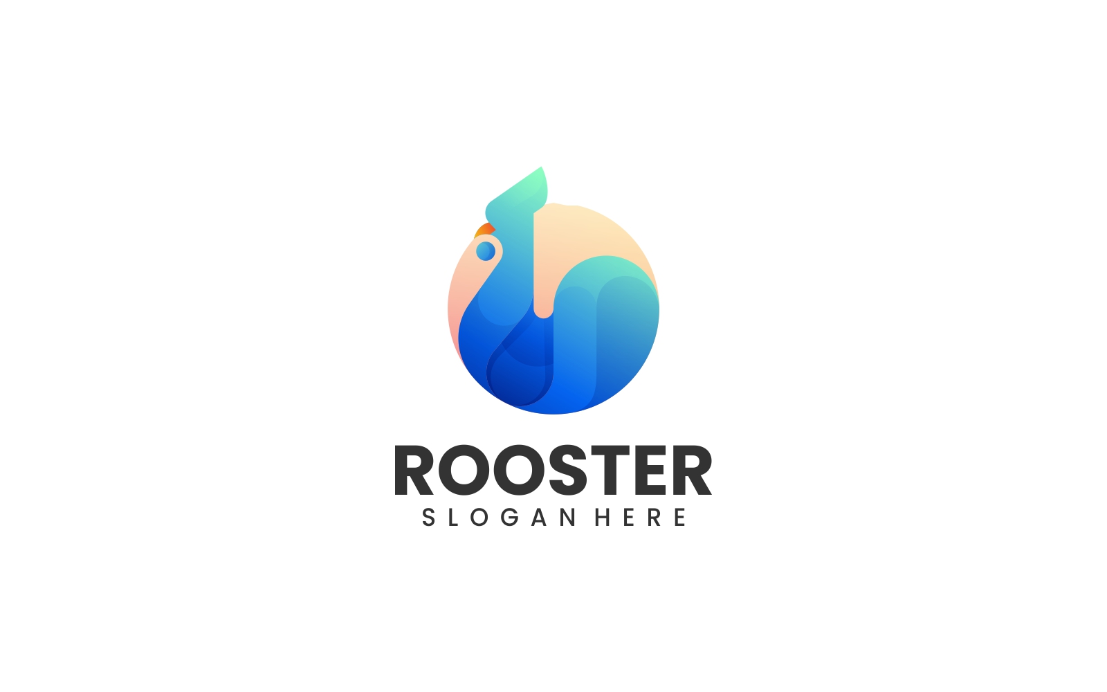 Rooster Gradient Logo Style 4