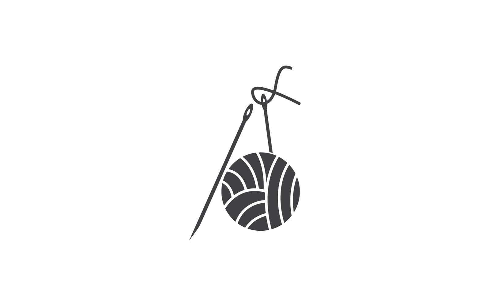 Black Needle Silhouette Creative Logo Vector 4