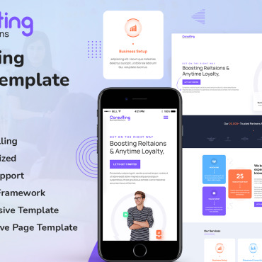 Company Consulting Responsive Website Templates 278999