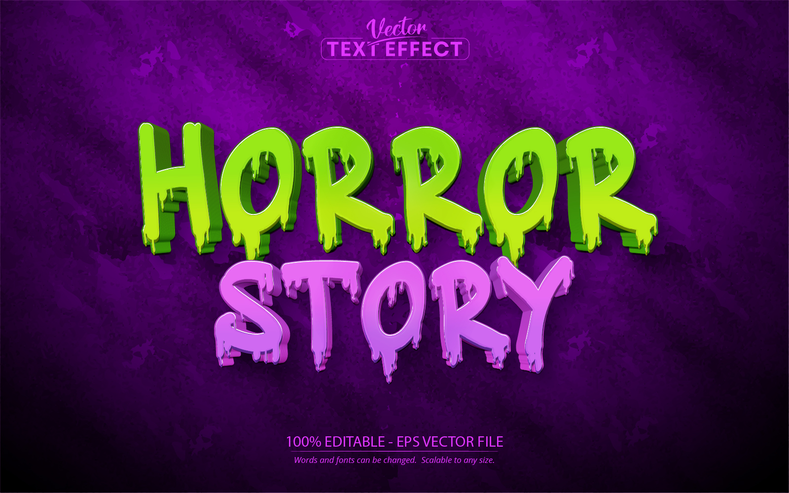 Horror Story - Editable Text Effect, Halloween And Cartoon Text Style, Graphics Illustration