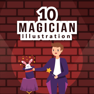 Magician Circus Illustrations Templates 279107