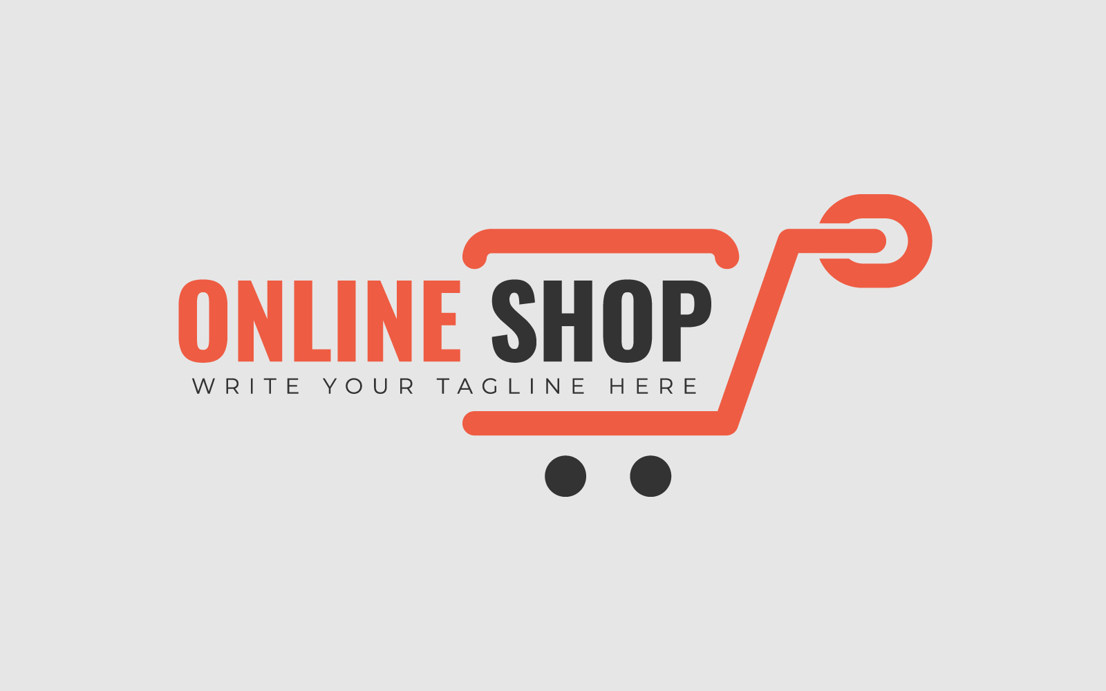 Shopping Logo Design For Online Business With Cart For E-Commerce Web Or Business.