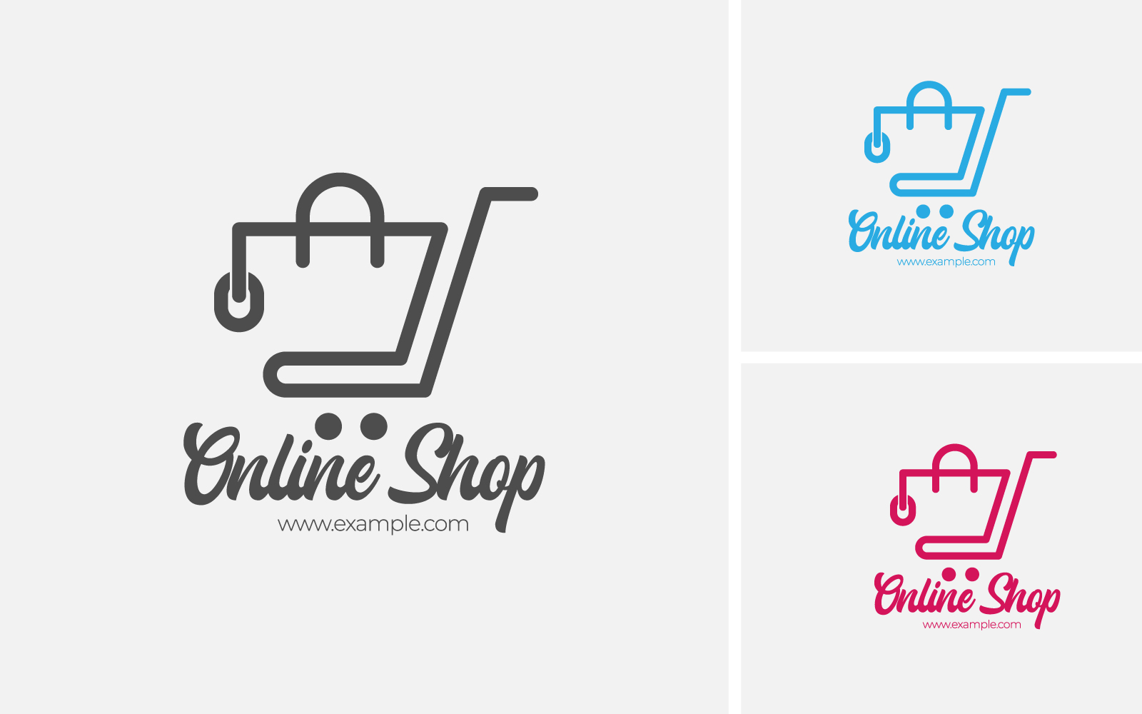 E-Commerce Website Or E-Business Platform Logo Design The Concept For Mouse Cursor And Shopping Cart