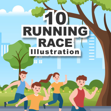 Race Marathon Illustrations Templates 279136