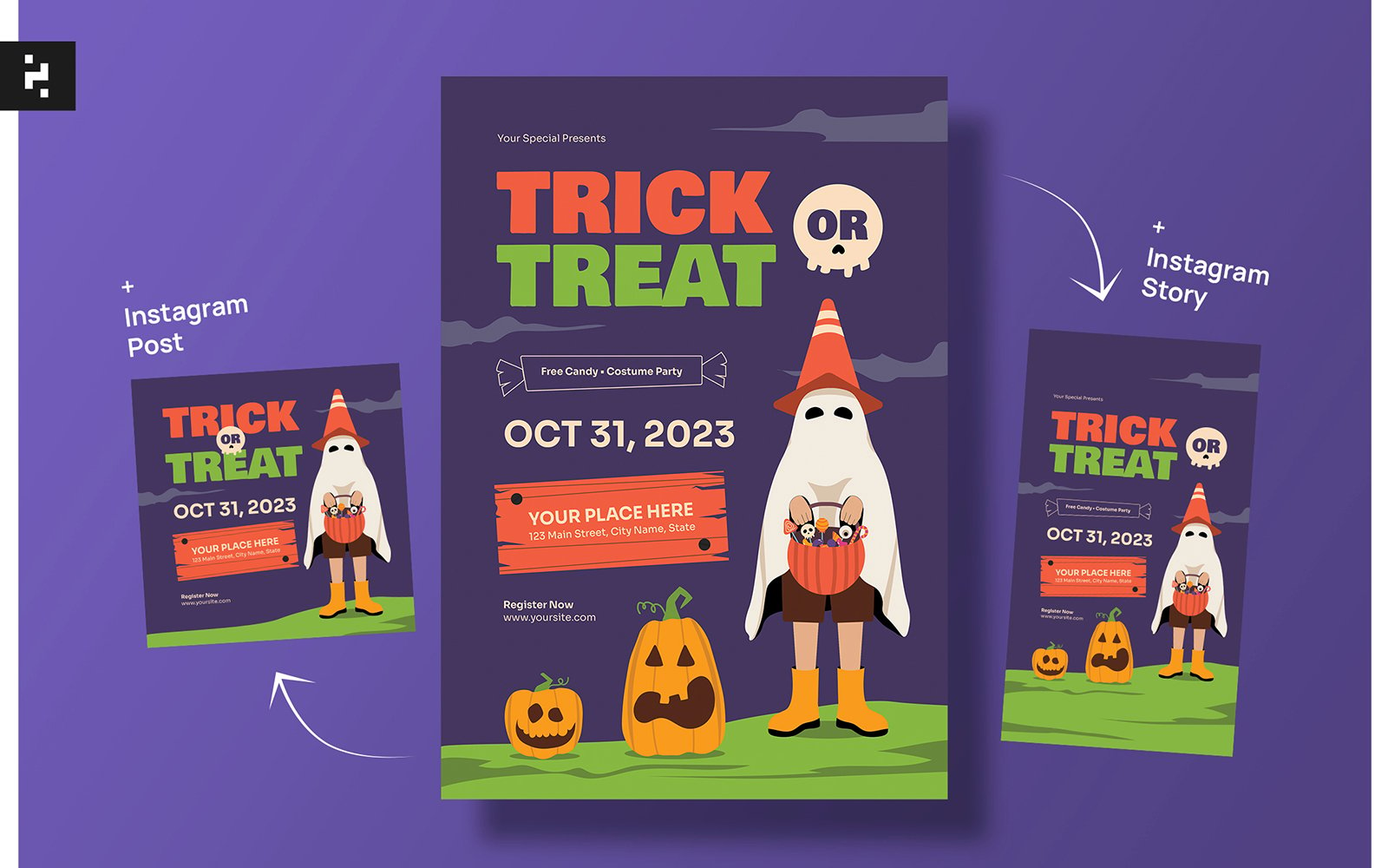 Trick or Treat Flyer Template