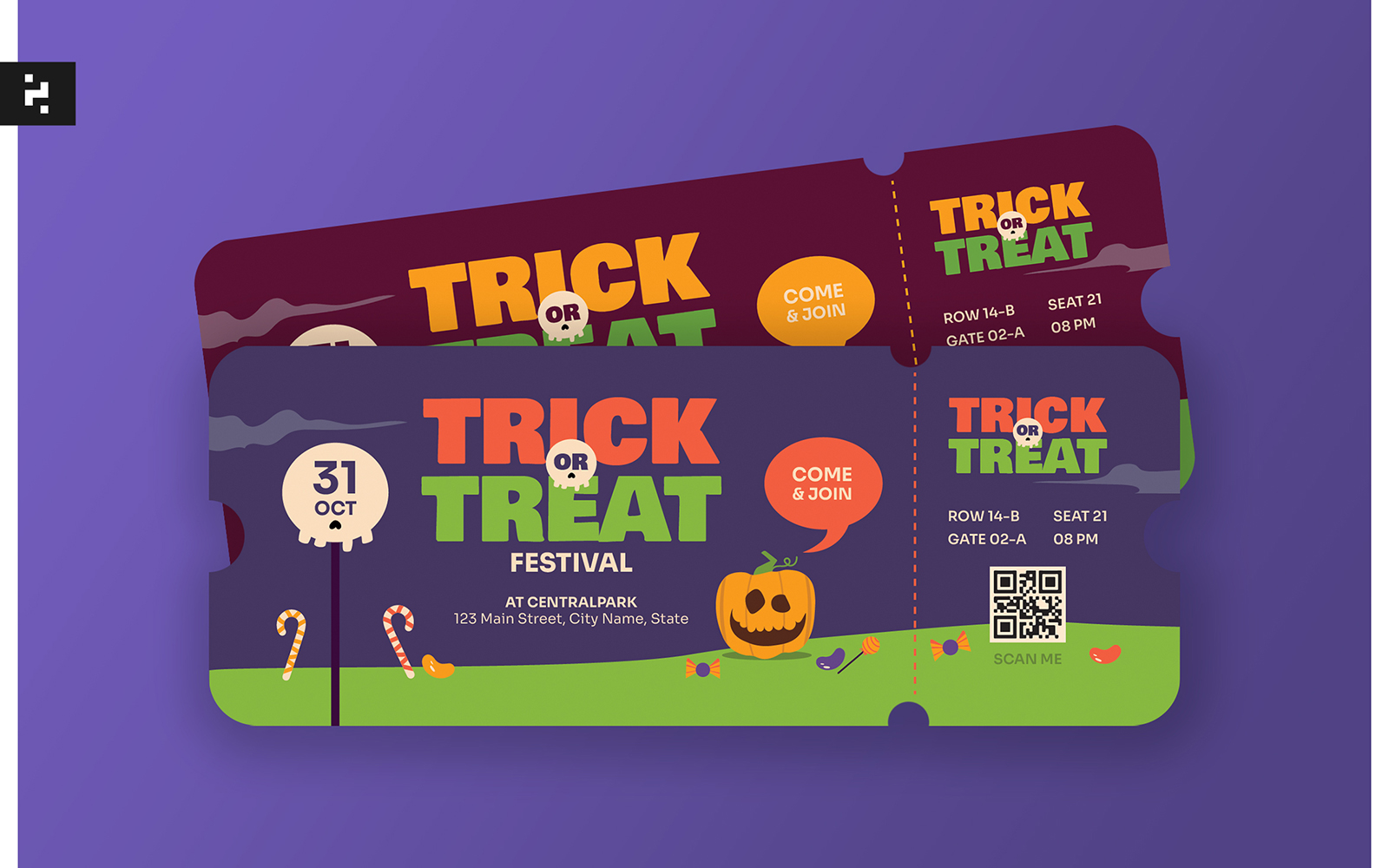 Trick or Treat Ticket Template