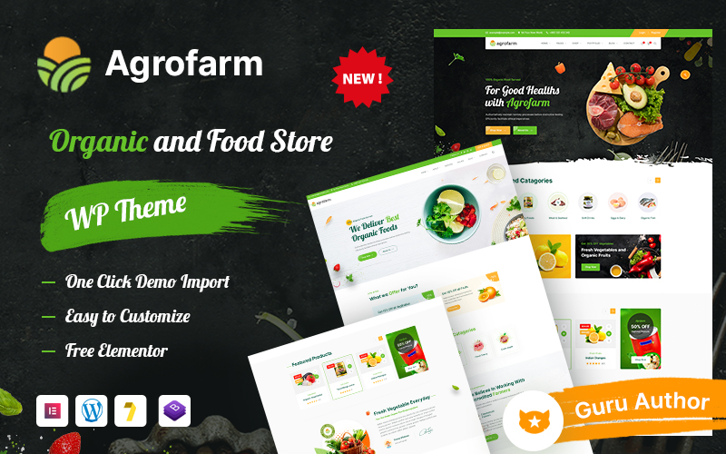 Agrofarm - Organic Food & Organic Store WordPress Theme.