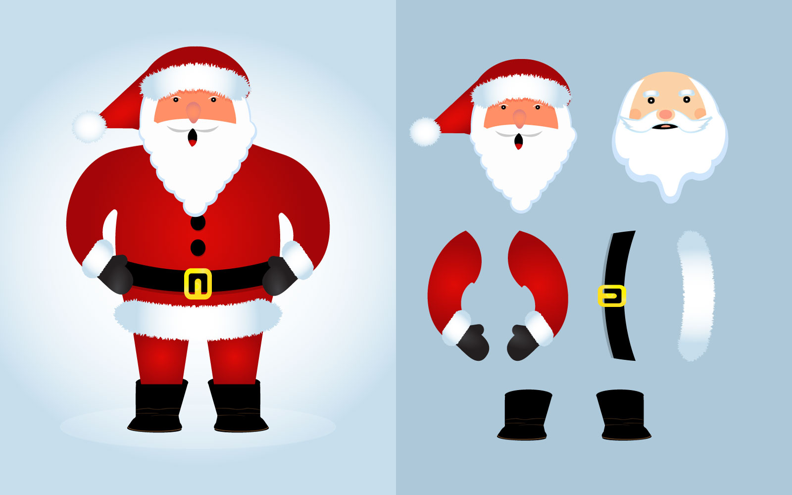 Christmas Santa Claus Vector Elements
