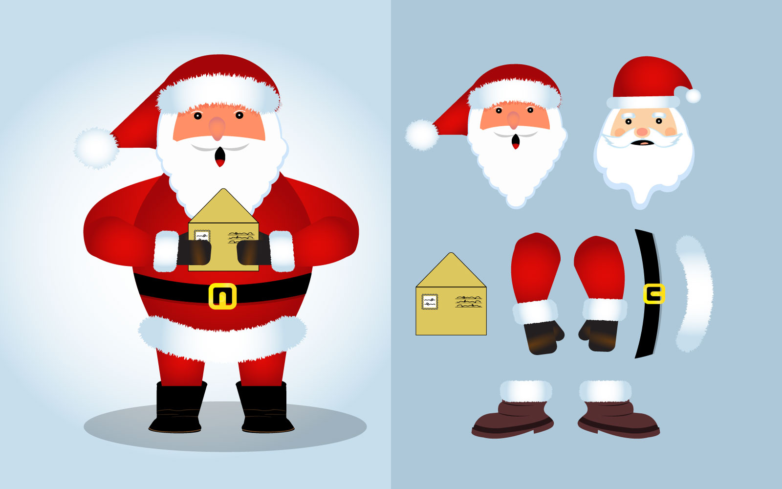 Christmas Santa Claus with a Envelop