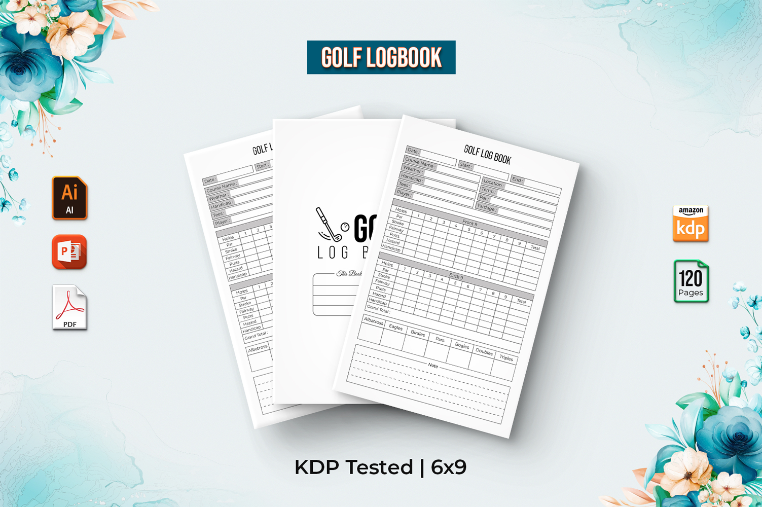 Editable Golf Logbook | KDP Interior V-1