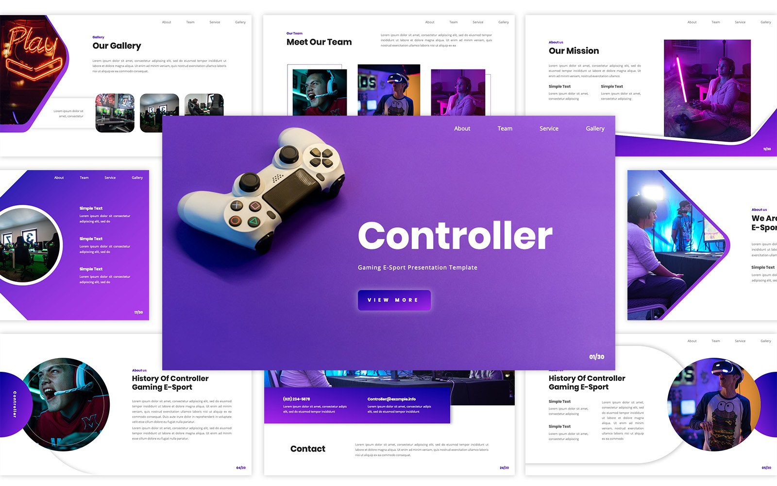 Controller - Gaming E-Sport Google Slides