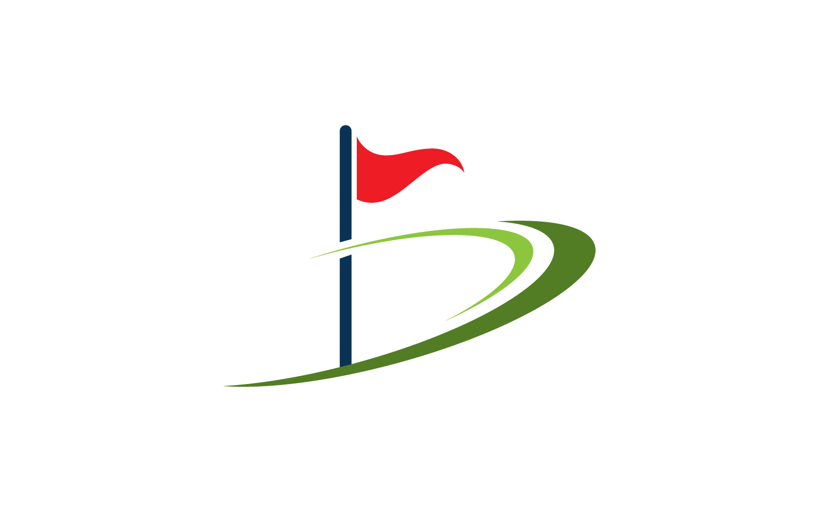 Golf logo with ball design elements.V3