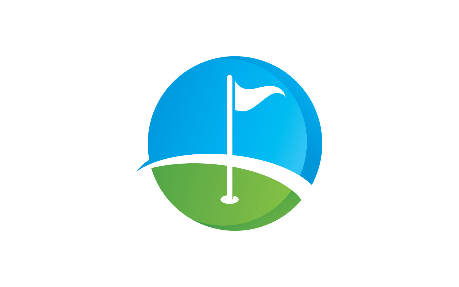 Golf logo with ball design elements.V8