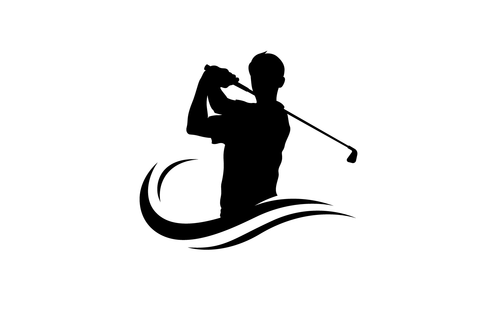 Golf logo with ball design elements.V6