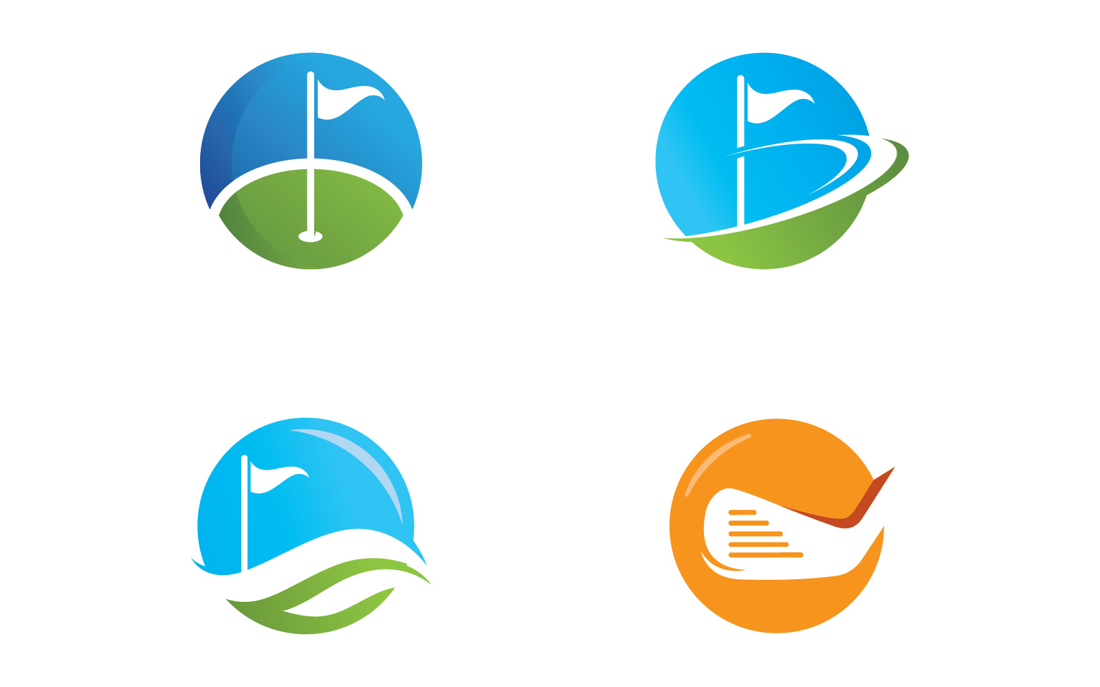 Golf logo with ball design elements.V15