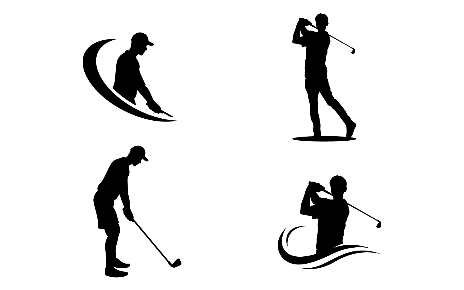 Golf logo with ball design elements.V16