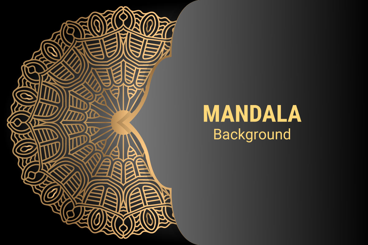 Luxury mandala vector with golden style templates