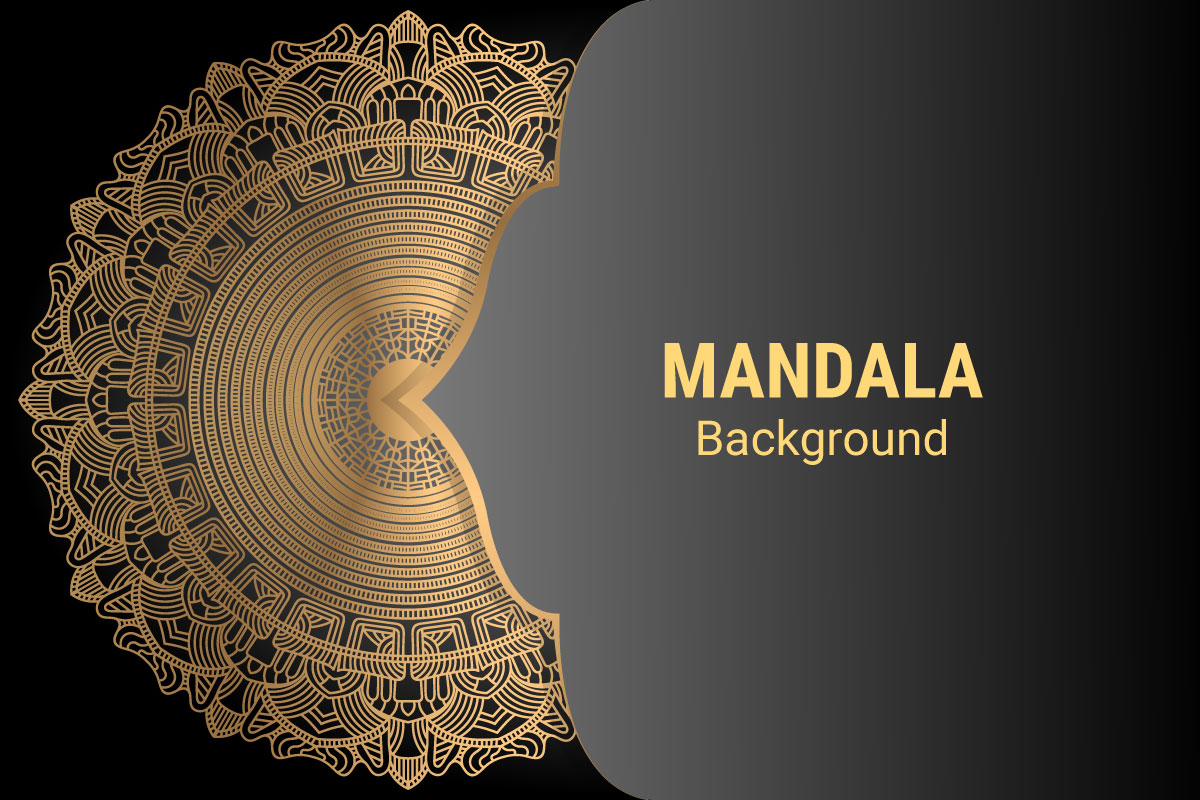 mandala vector with golden style design