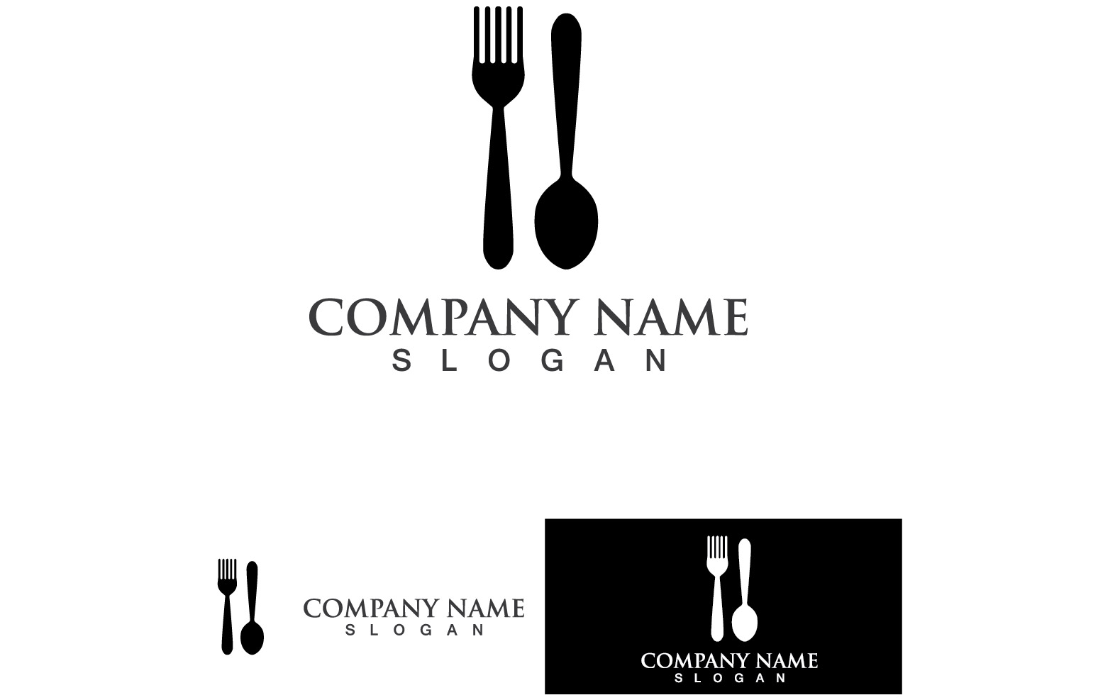 Spoon And Fork Logo And Symbol Vector V5