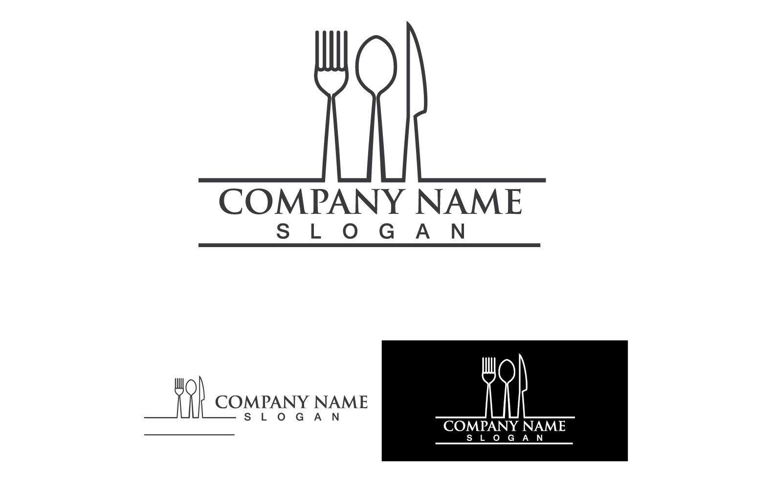 Spoon And Fork Logo And Symbol Vector V12