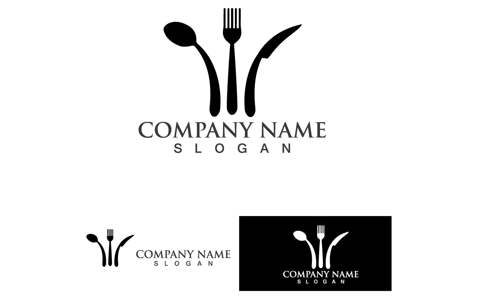 Spoon And Fork Logo And Symbol Vector V13